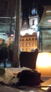 prague white horse old town square